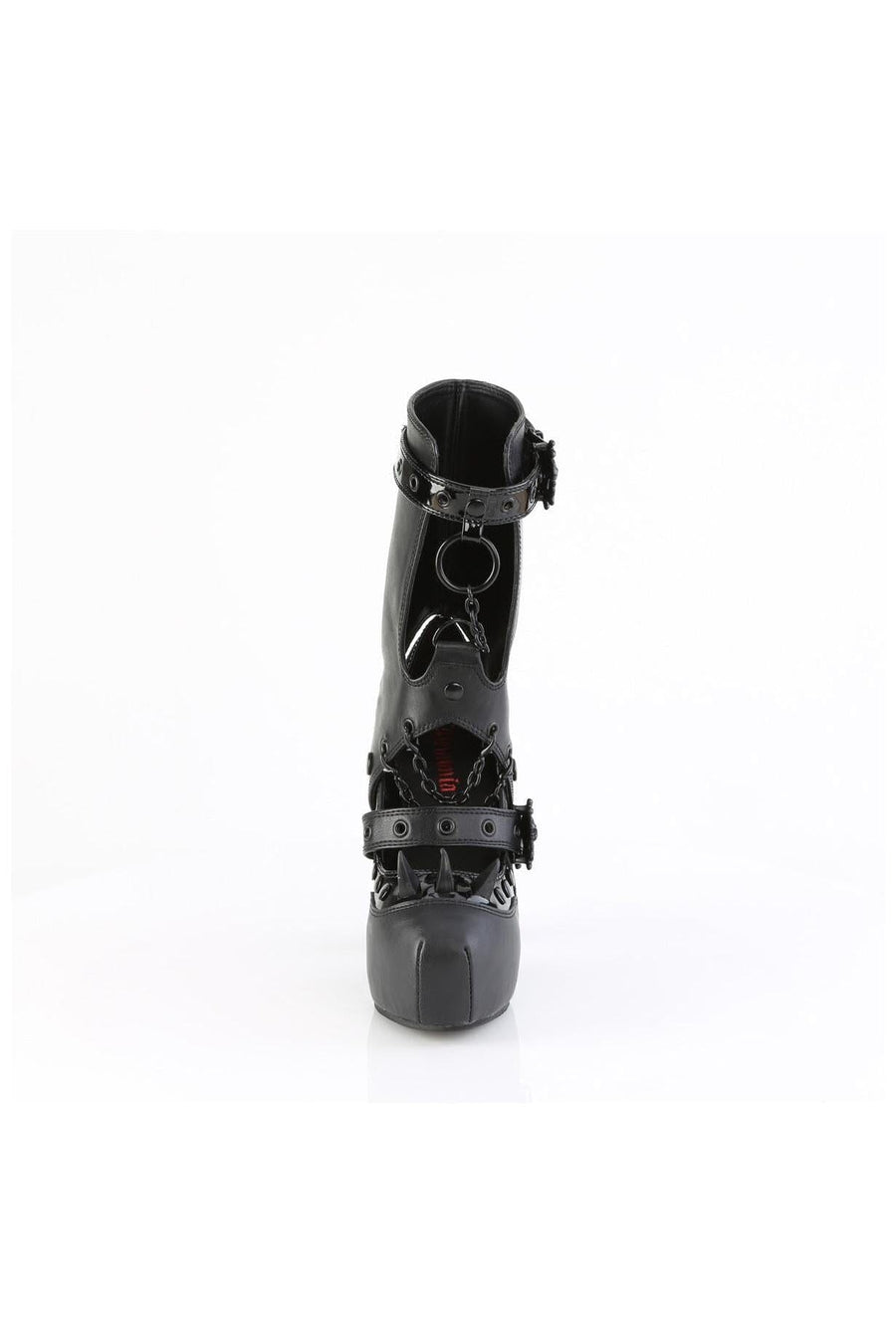 Demonia  DEMON-13 Mary Jane in Black Faux Leather