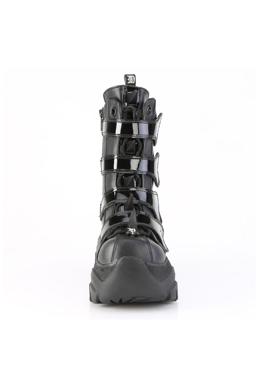 Demonia  ECHO-110 Knee Boot in Black Faux Leather