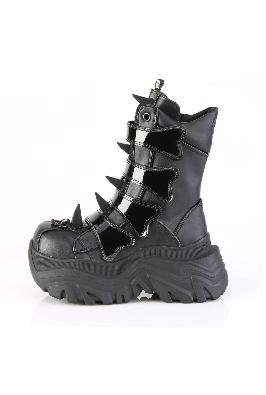 Demonia  ECHO-110 Knee Boot in Black Faux Leather