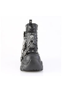 Demonia  ECHO-60 Ankle Boot in Black Faux Leather