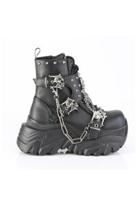 Demonia  ECHO-60 Ankle Boot in Black Faux Leather