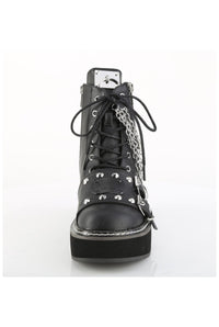 Demonia  EMILY-57 Ankle Boot in Black Faux Leather