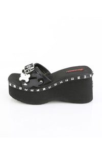 Demonia  FUNN-28 Slide in Black Vegan Leather