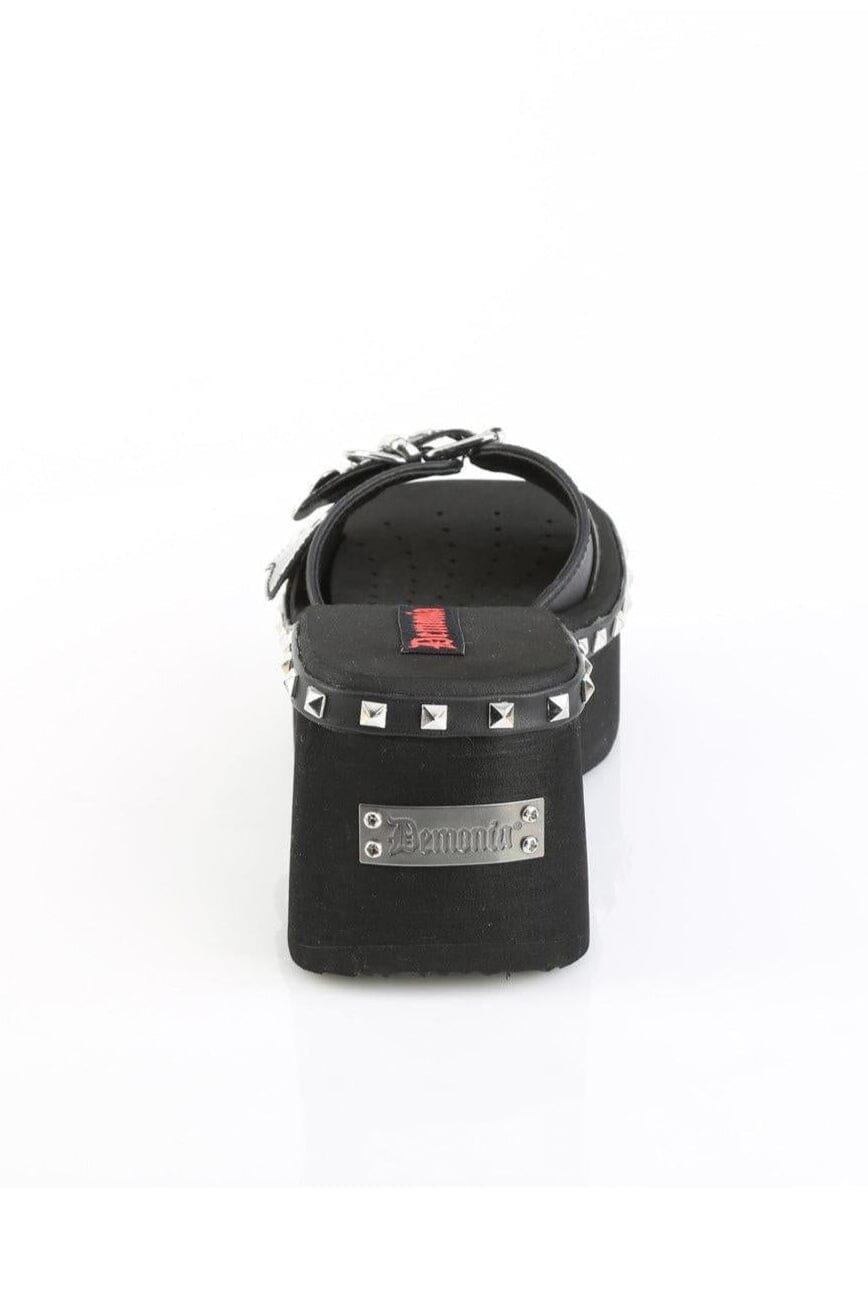 Demonia  FUNN-28 Slide in Black Vegan Leather
