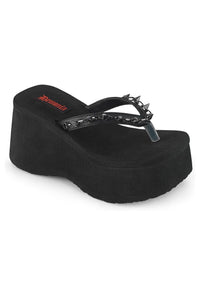 Demonia  FUNN-35 Sandal in Black Faux Leather from SexyShoes.com