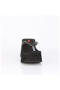 Demonia  FUNN-35 Sandal in Black Faux Leather