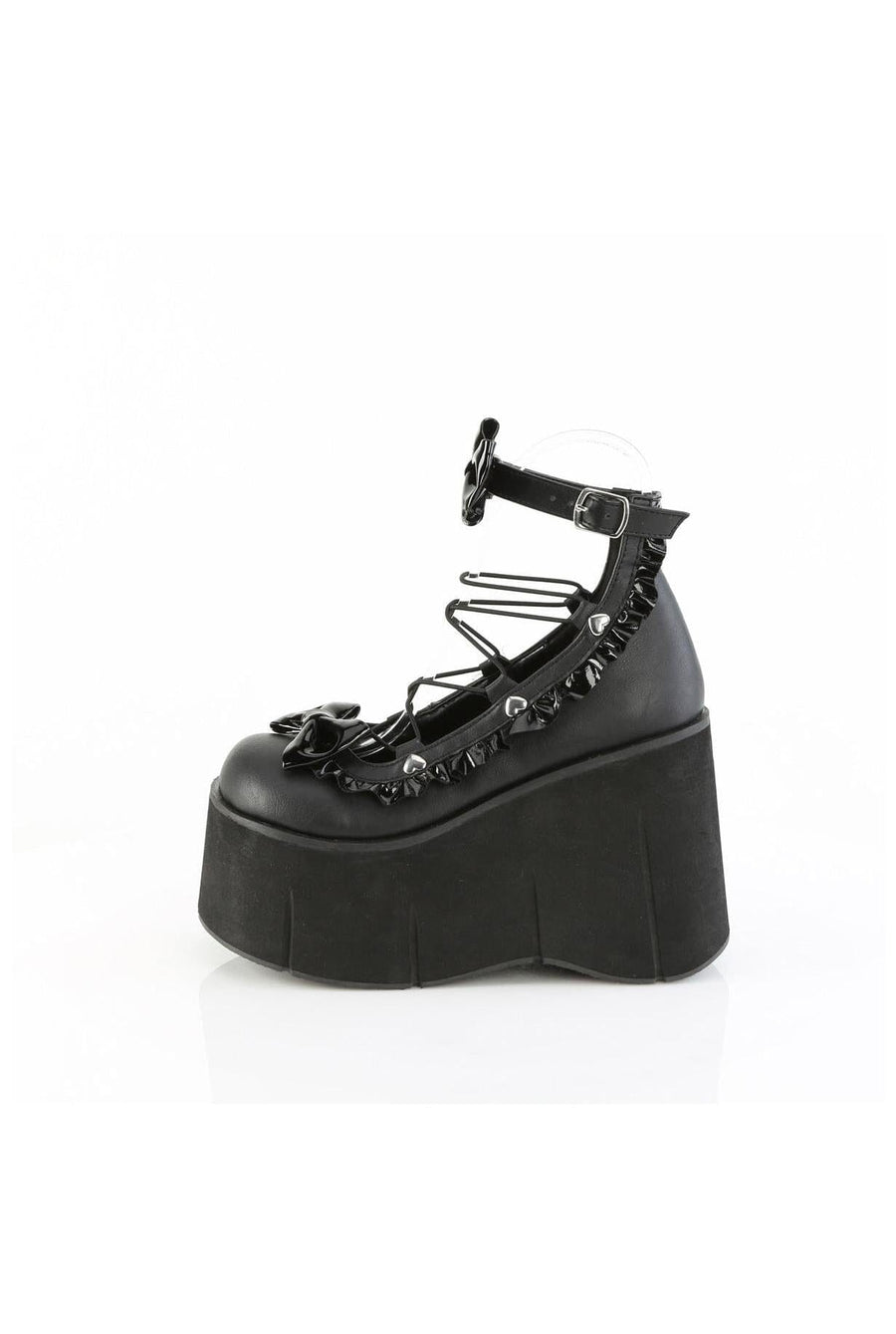 Demonia  KERA-18 Ankle Shoe in Black Faux Leather