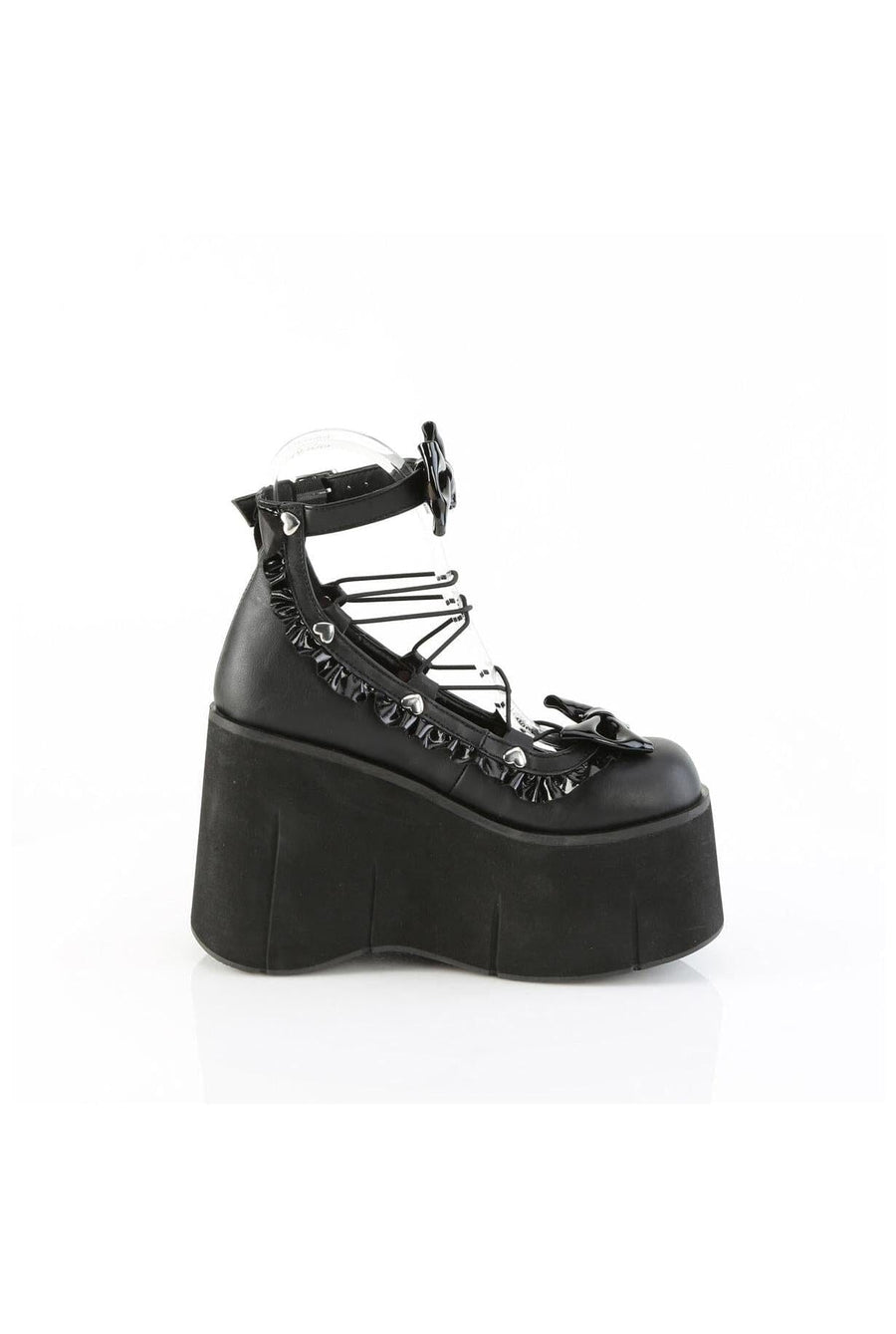Demonia  KERA-18 Ankle Shoe in Black Faux Leather
