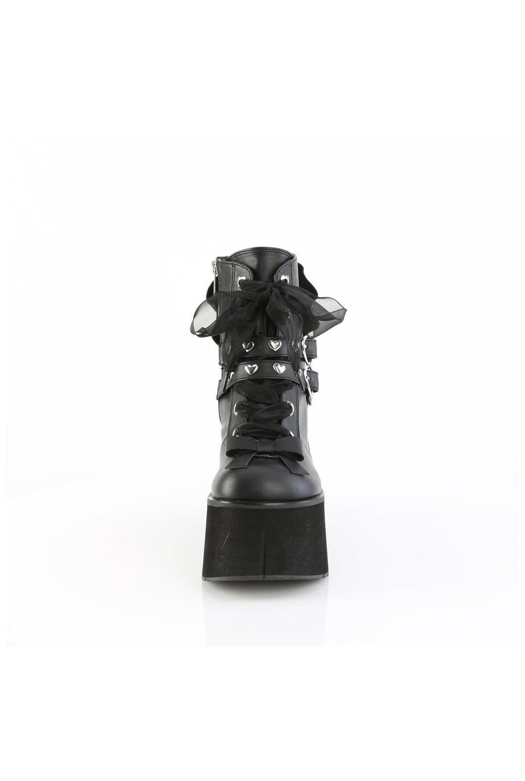 Demonia  KERA-55 Ankle Boot in Black Faux Leather