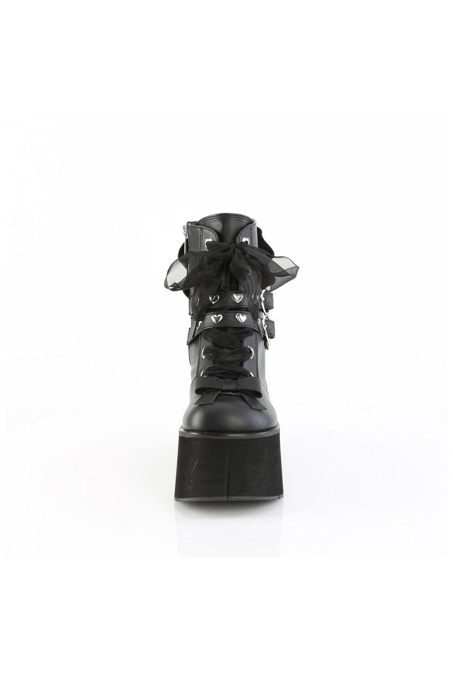 Demonia  KERA-55 Ankle Boot in Black Faux Leather