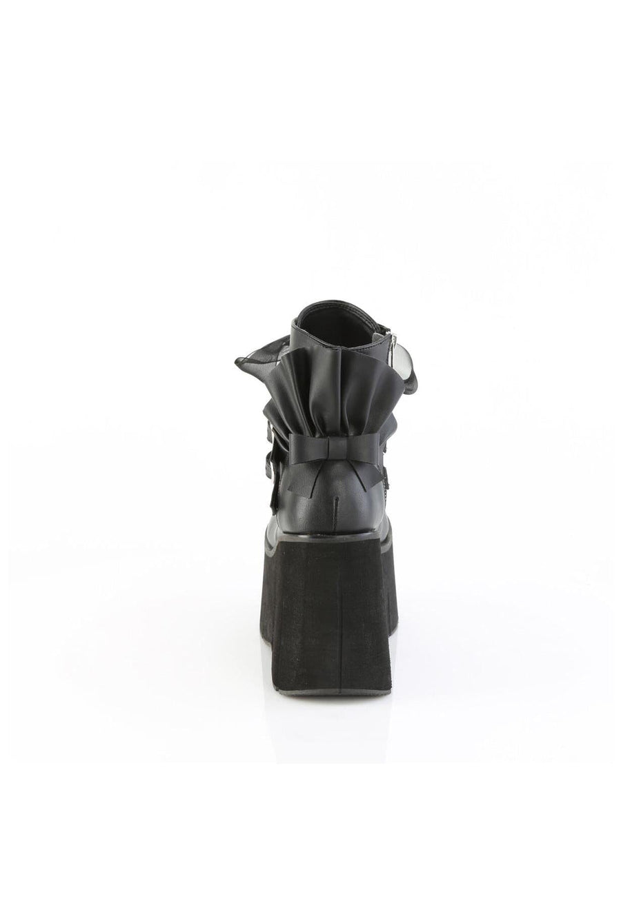 Demonia  KERA-55 Ankle Boot in Black Faux Leather