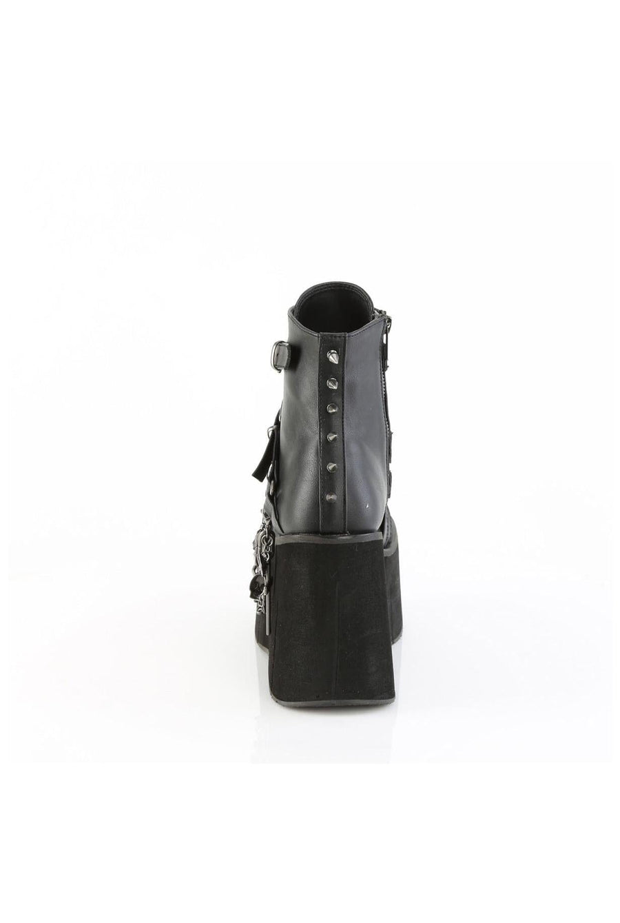 Demonia  KERA-68 Ankle Boot in Black Faux Leather