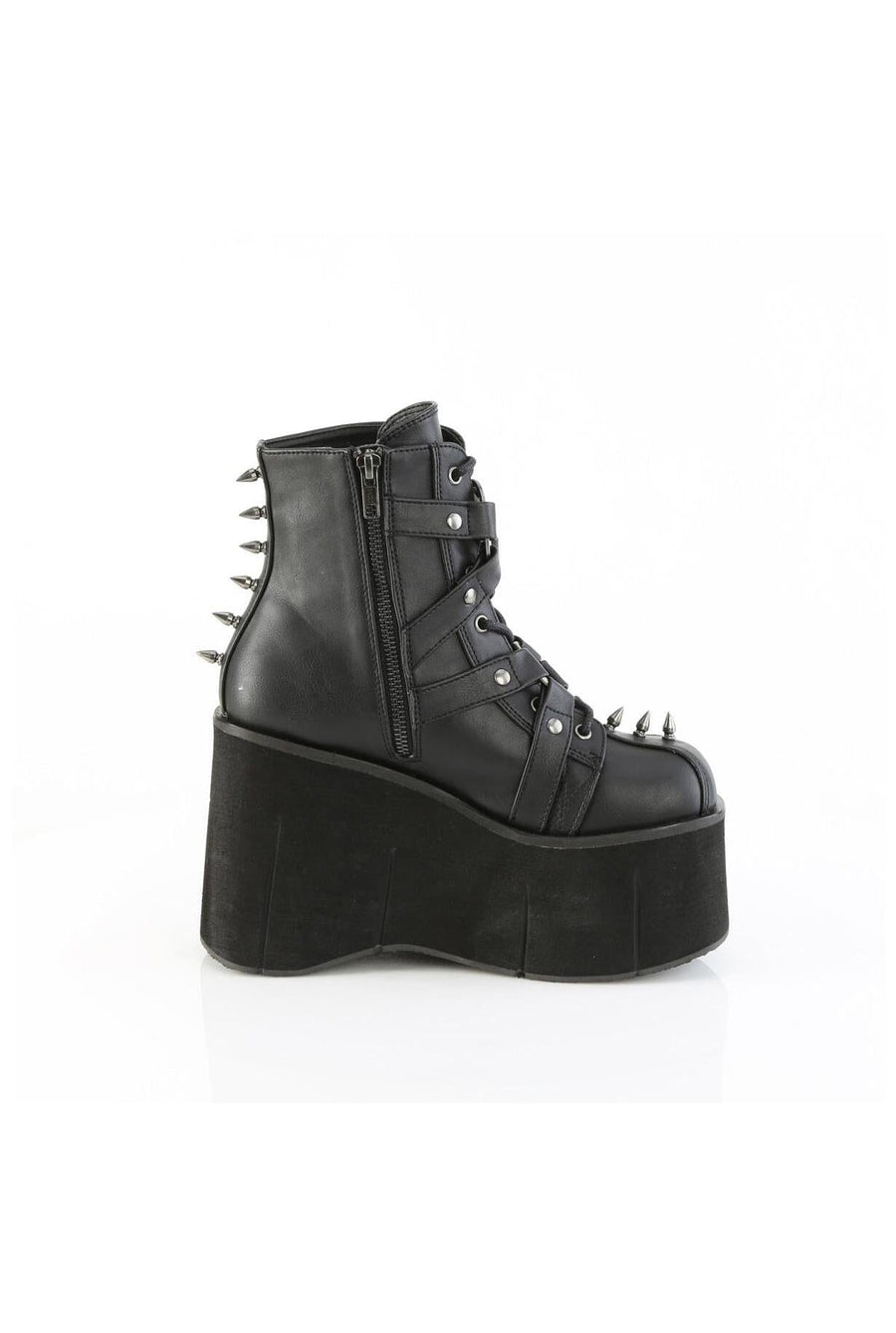 Demonia  KERA-68 Ankle Boot in Black Faux Leather