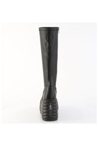 Demonia  MORTE-300 Knee Boot in Black Faux Leather