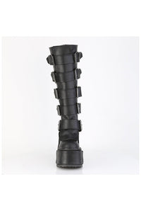 Demonia  TRANSFORMER-800 Knee Boot in Black Faux Leather