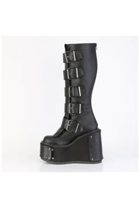 Demonia  TRANSFORMER-800 Knee Boot in Black Faux Leather