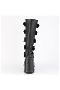 Demonia  TRANSFORMER-800 Knee Boot in Black Faux Leather