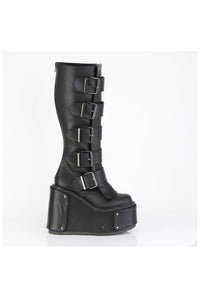 Demonia  TRANSFORMER-800 Knee Boot in Black Faux Leather