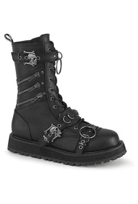 Demonia  VALOR-240 Knee Boot in Black Faux Leather from SexyShoes.com