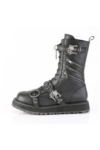 Demonia  VALOR-240 Knee Boot in Black Faux Leather