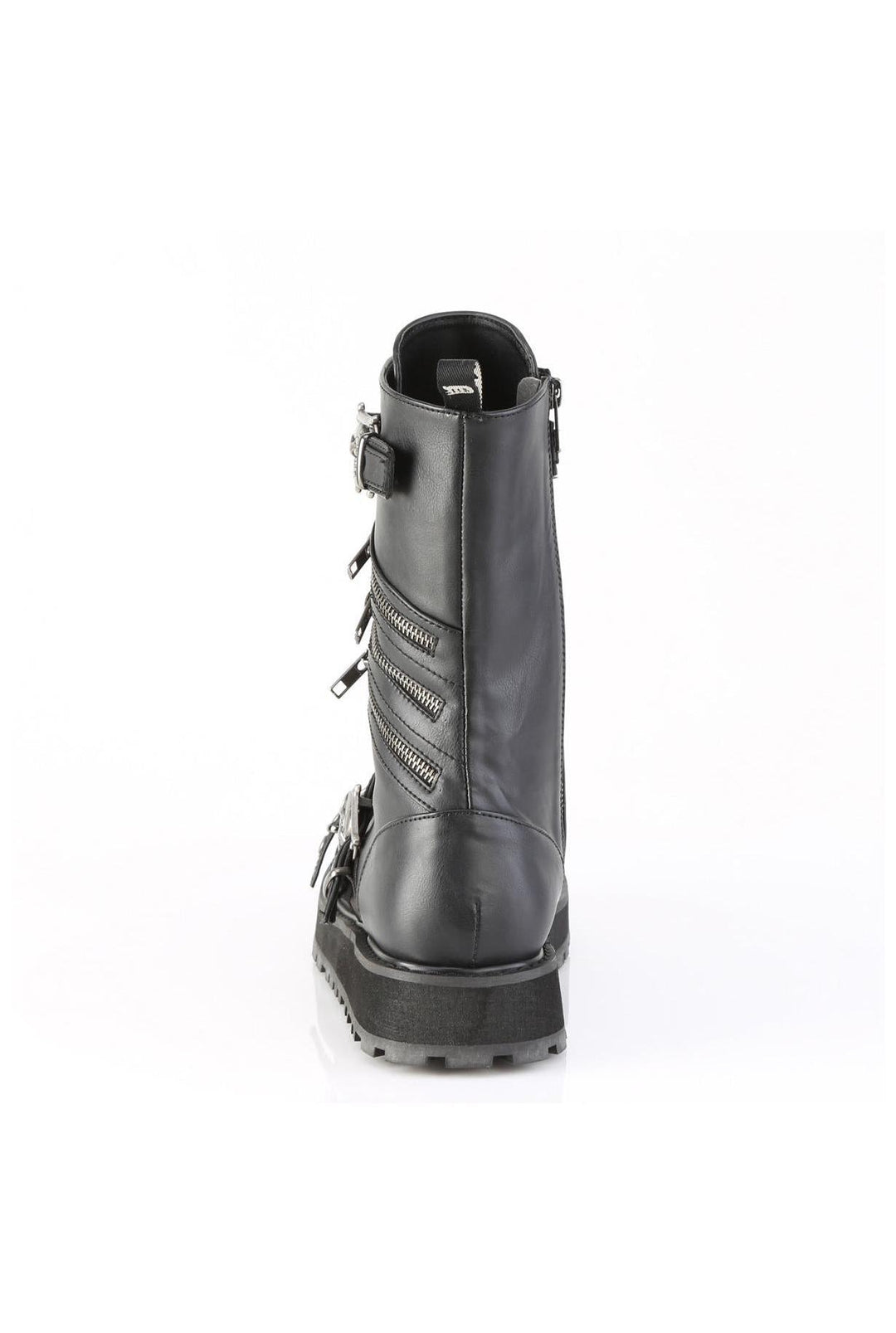 Demonia  VALOR-240 Knee Boot in Black Faux Leather