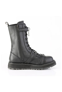 Demonia  VALOR-240 Knee Boot in Black Faux Leather