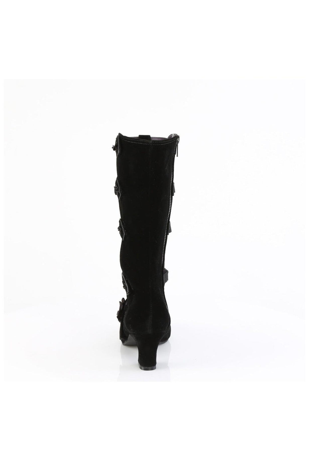 Demonia  WHIMSY-118 Knee Boot in Black Faux Suede