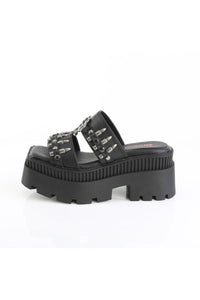 Demonia  WRATH-08 Slide in Black Vegan Leather