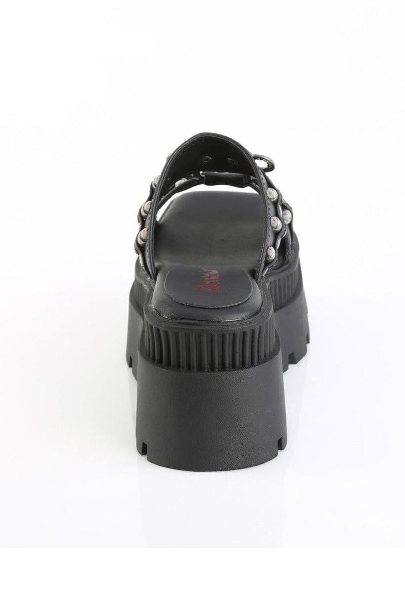 Demonia  WRATH-08 Slide in Black Vegan Leather