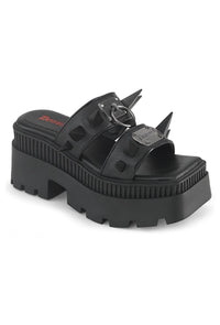 Demonia  WRATH-13 Slide in Black Faux Leather from SexyShoes.com