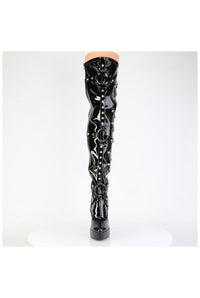 Devious Devious INDULGE-3026 Thigh Boot in Black Patent