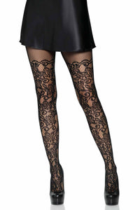 Leg Avenue Distressed Net Pantyhose in Black  from SexyShoes.com