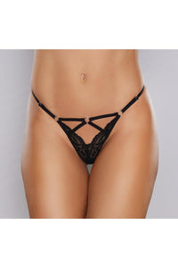 Adore Lingerie Do Not Disturb Thong in Black  from SexyShoes.com