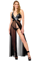 Do not Disturb Crossover Halter Maxi Dress