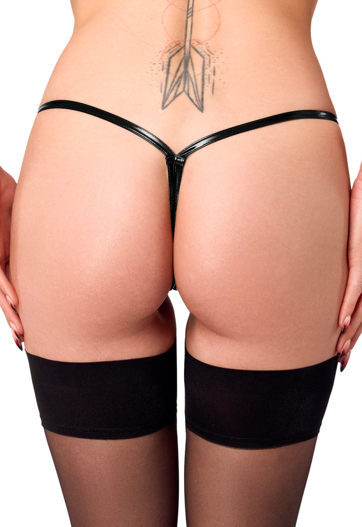 Dominae PVC panty with silver clasp