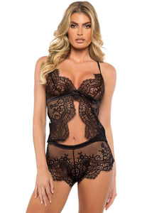 Roma Confidential Dreamers Lust Camisole 2 Piece Set in Black  from SexyShoes.com