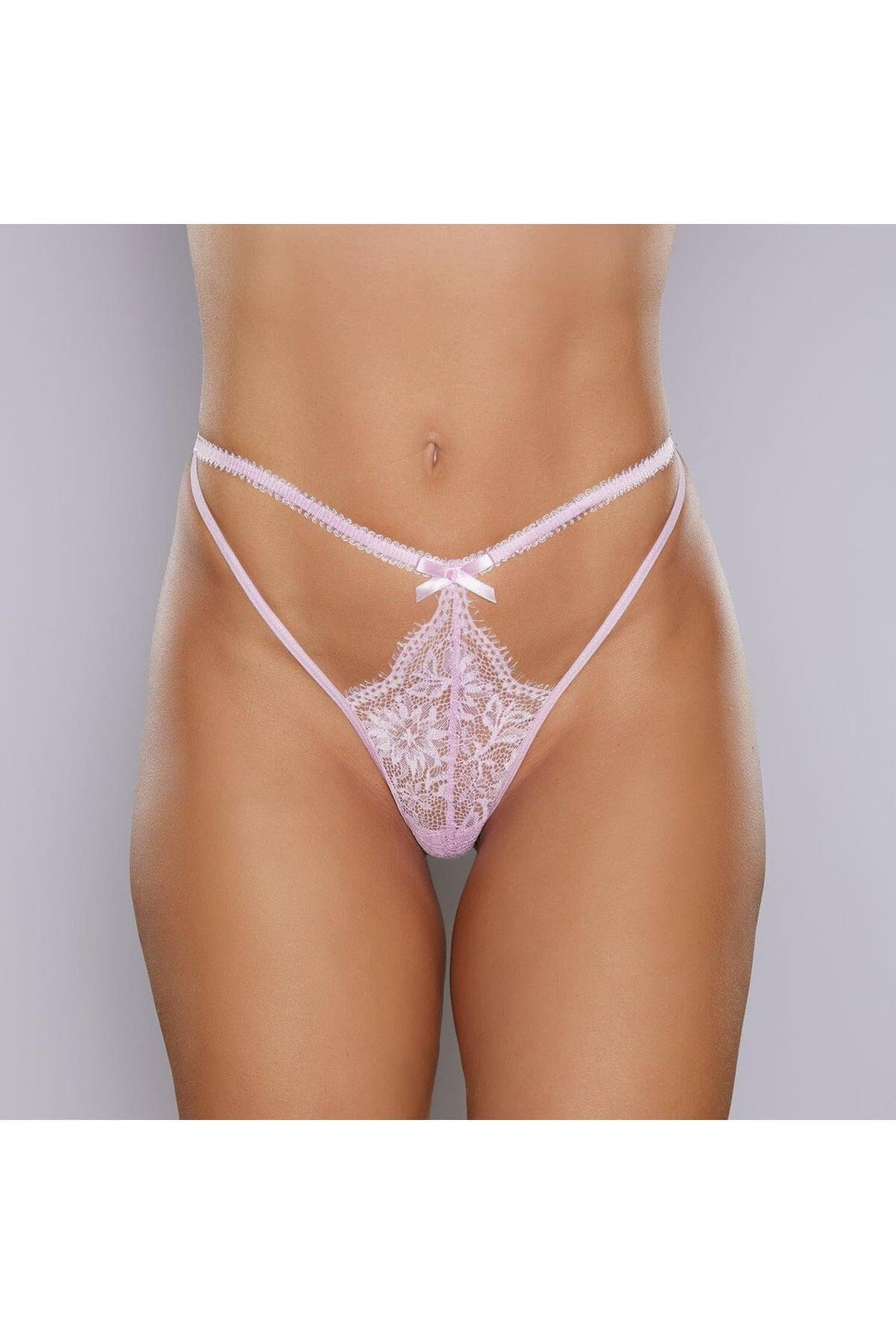 Adore Lingerie Dreaming Lace Thong in Pink  from SexyShoes.com