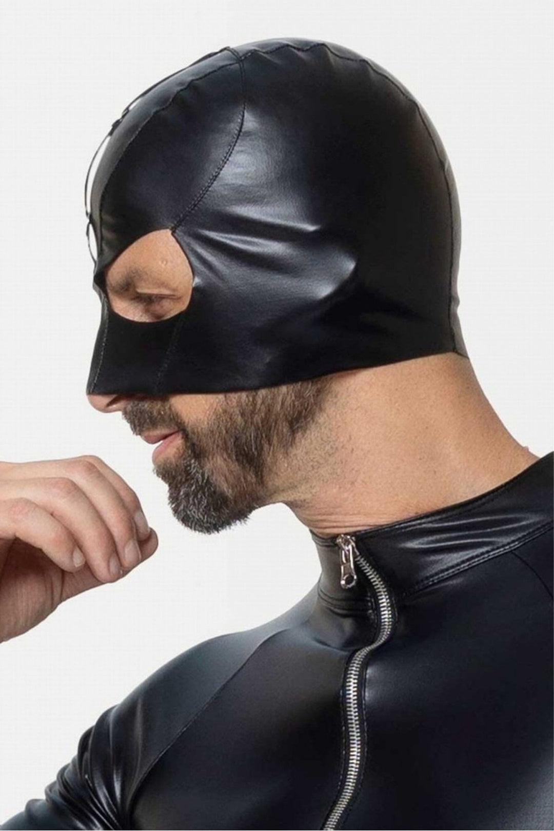 L'HOMME EIRICK Wetlook Mask in Black 