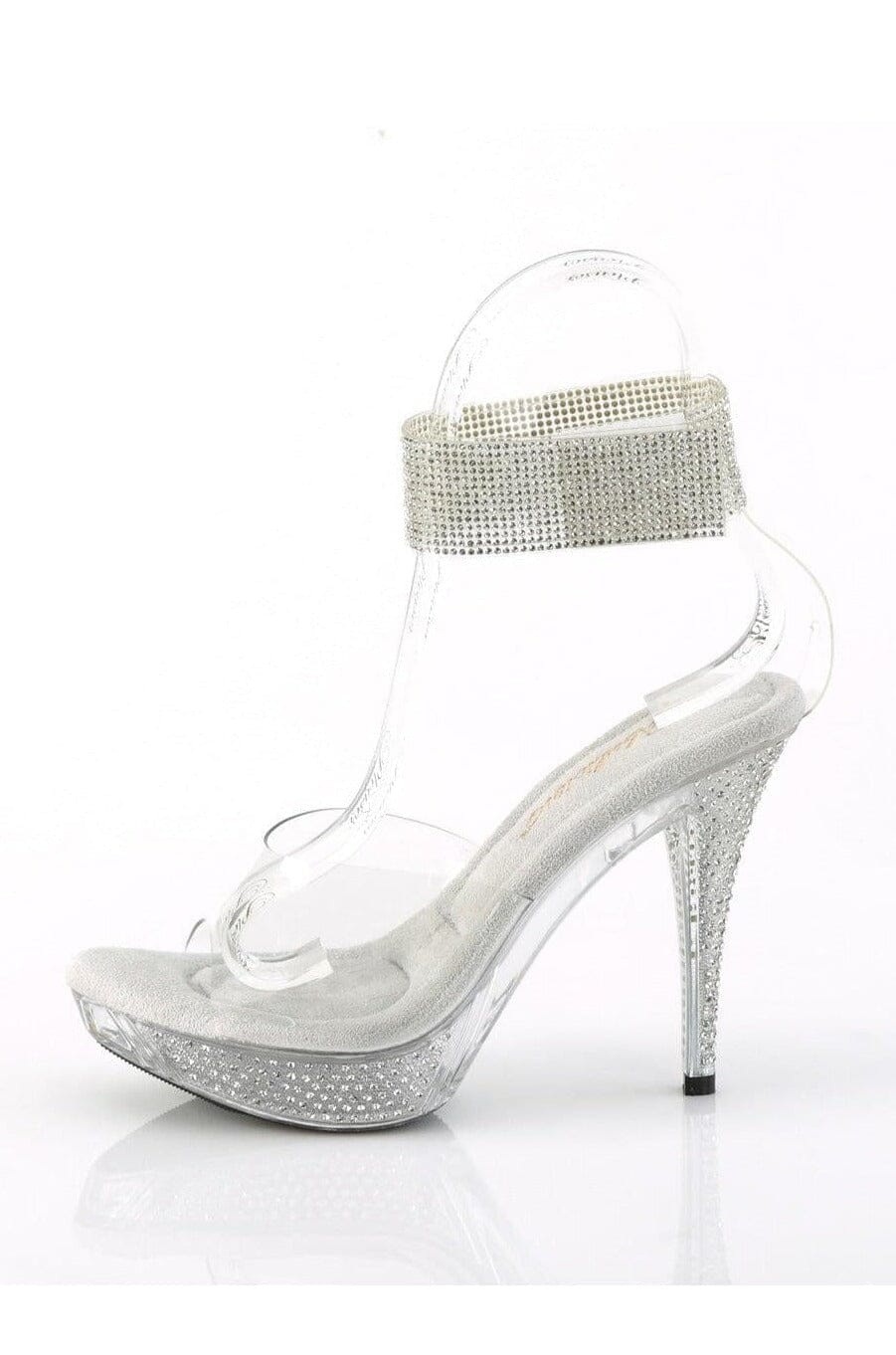 Fabulicious ELEGANT-442 Clear Vinyl Sandal in Clear Vinyl