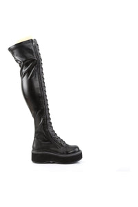 EMILY-375 Black Vegan Leather Thigh Boot-Thigh Boots-SEXYSHOES.COM