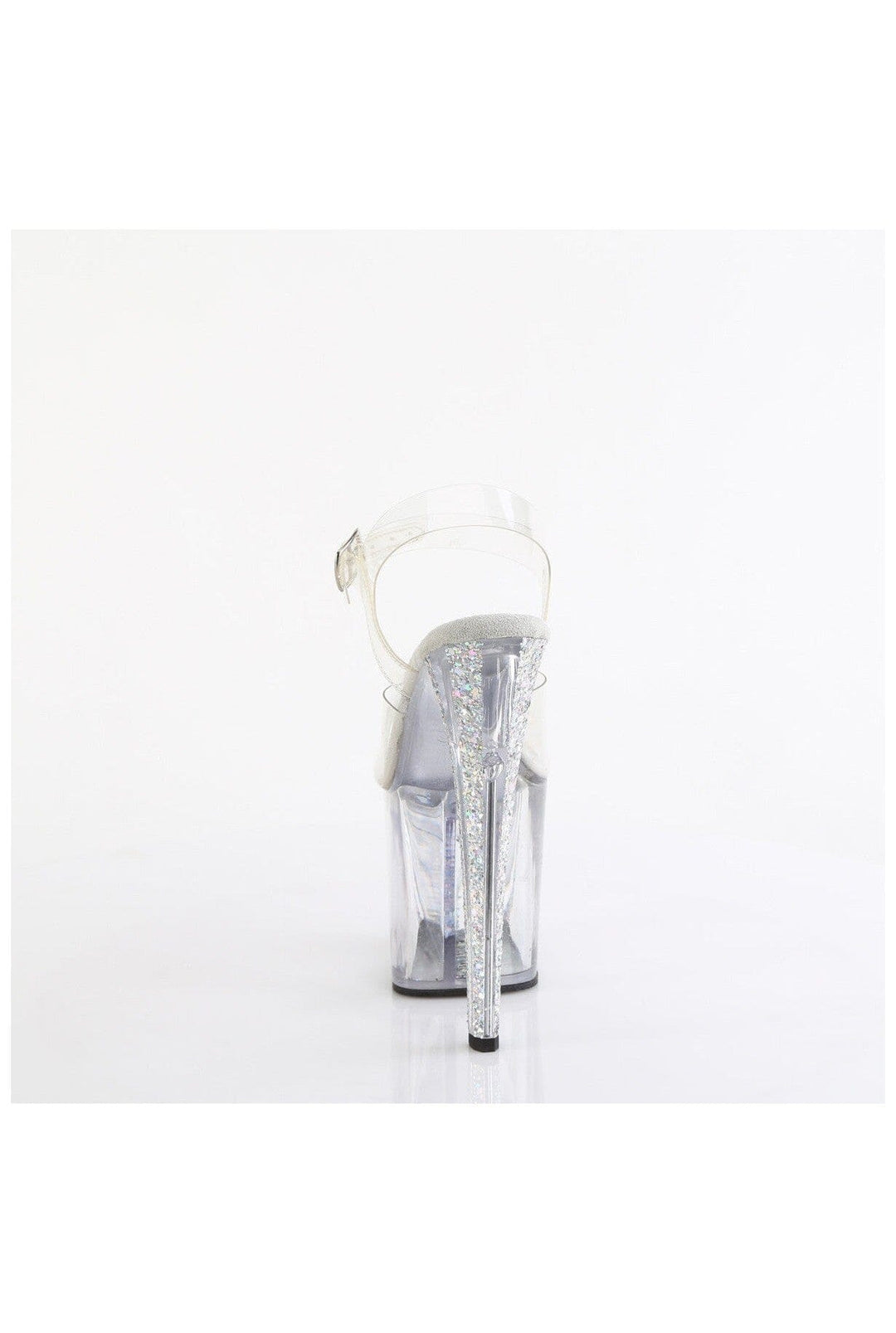 Pleaser ENCHANT-708AQUA-04 Clear Vinyl Sandal in Clear Vinyl