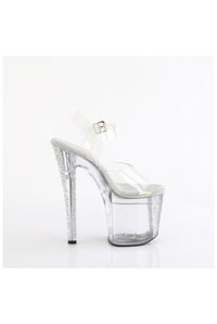 Pleaser ENCHANT-708AQUA-04 Clear Vinyl Sandal in Clear Vinyl