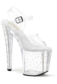 Pleaser ENCHANT-708RS-01 Clear Vinyl Sandal in Clear Vinyl from SexyShoes.com