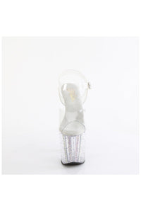 Pleaser ENCHANT-708RS-01 Clear Vinyl Sandal in Clear Vinyl