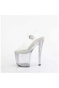 Pleaser ENCHANT-708RS-01 Clear Vinyl Sandal in Clear Vinyl