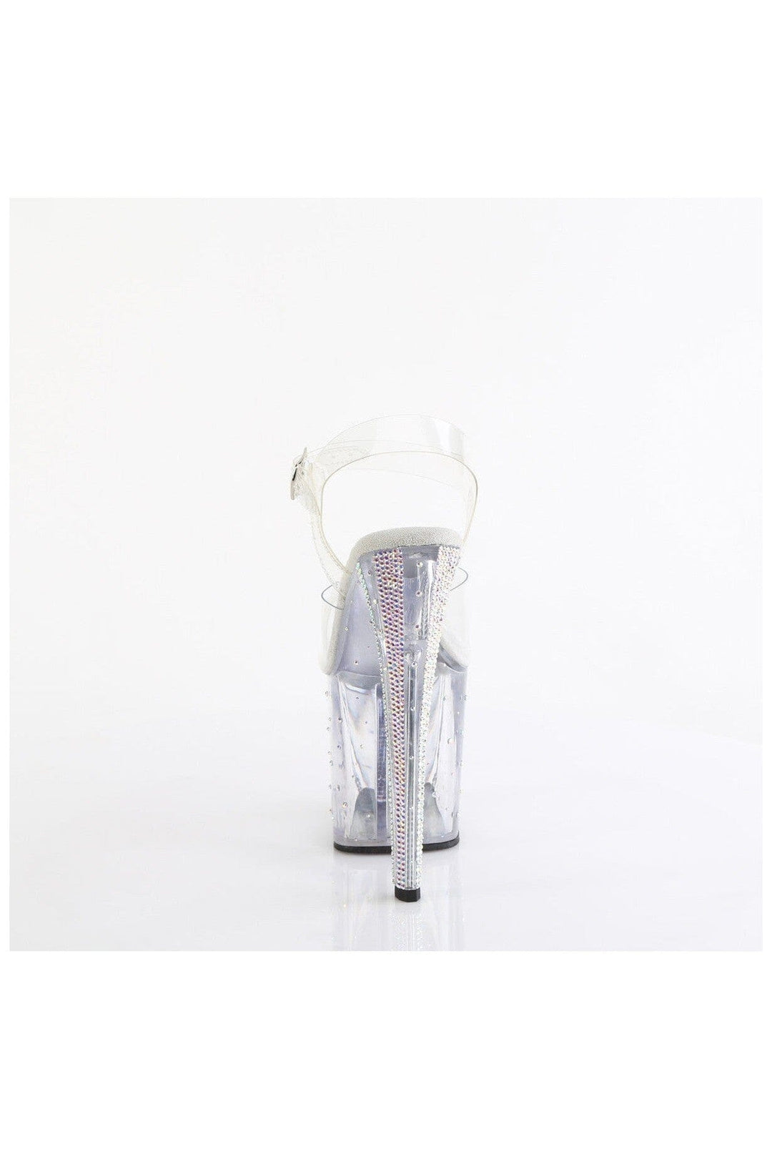 Pleaser ENCHANT-708RS-01 Clear Vinyl Sandal in Clear Vinyl