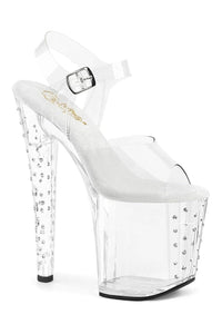 Pleaser ENCHANT-708RS Clear Vinyl Sandal in Clear Vinyl from SexyShoes.com