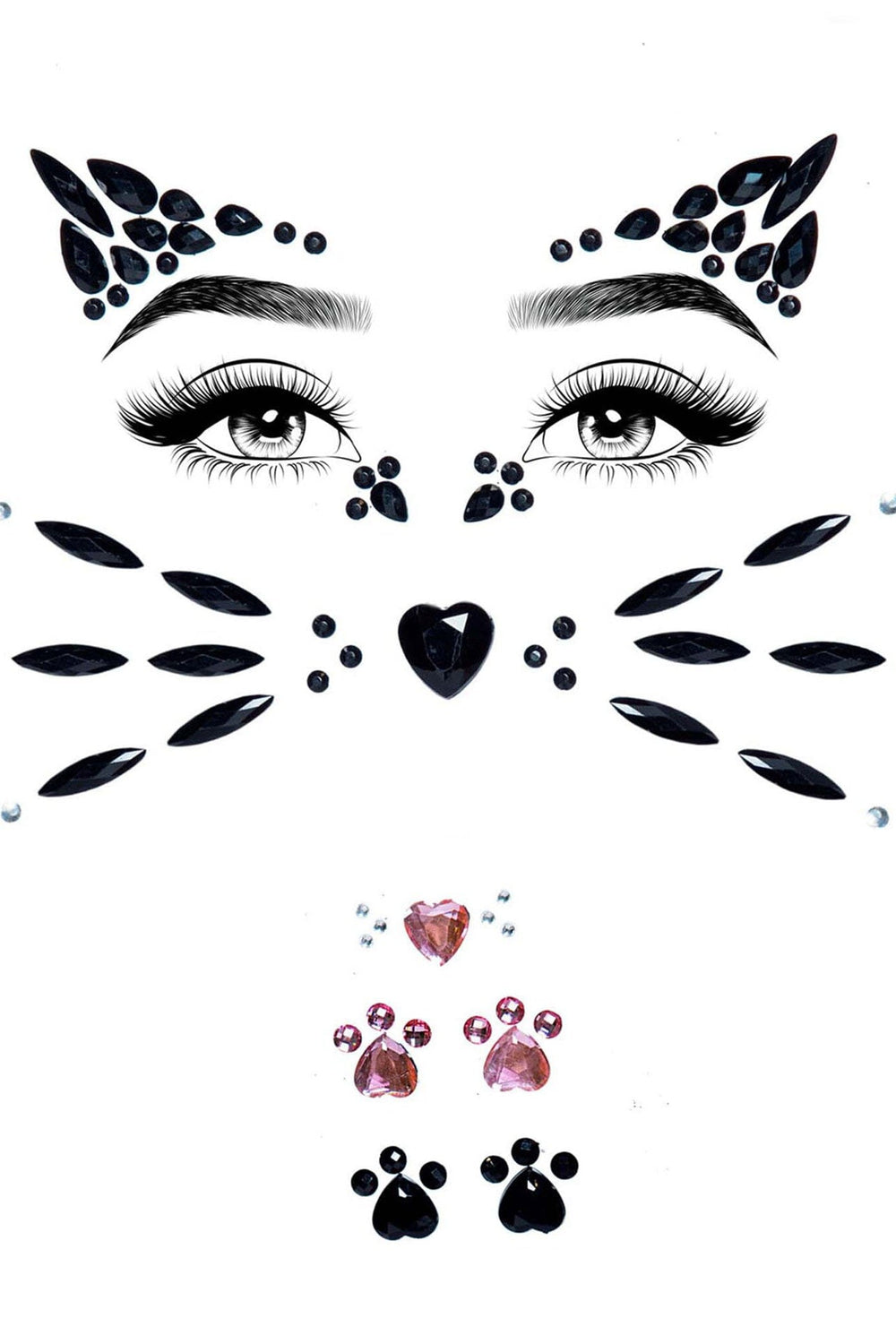 Animal Adhesive Face Jewels-Body Jewelry-SEXYSHOES.COM