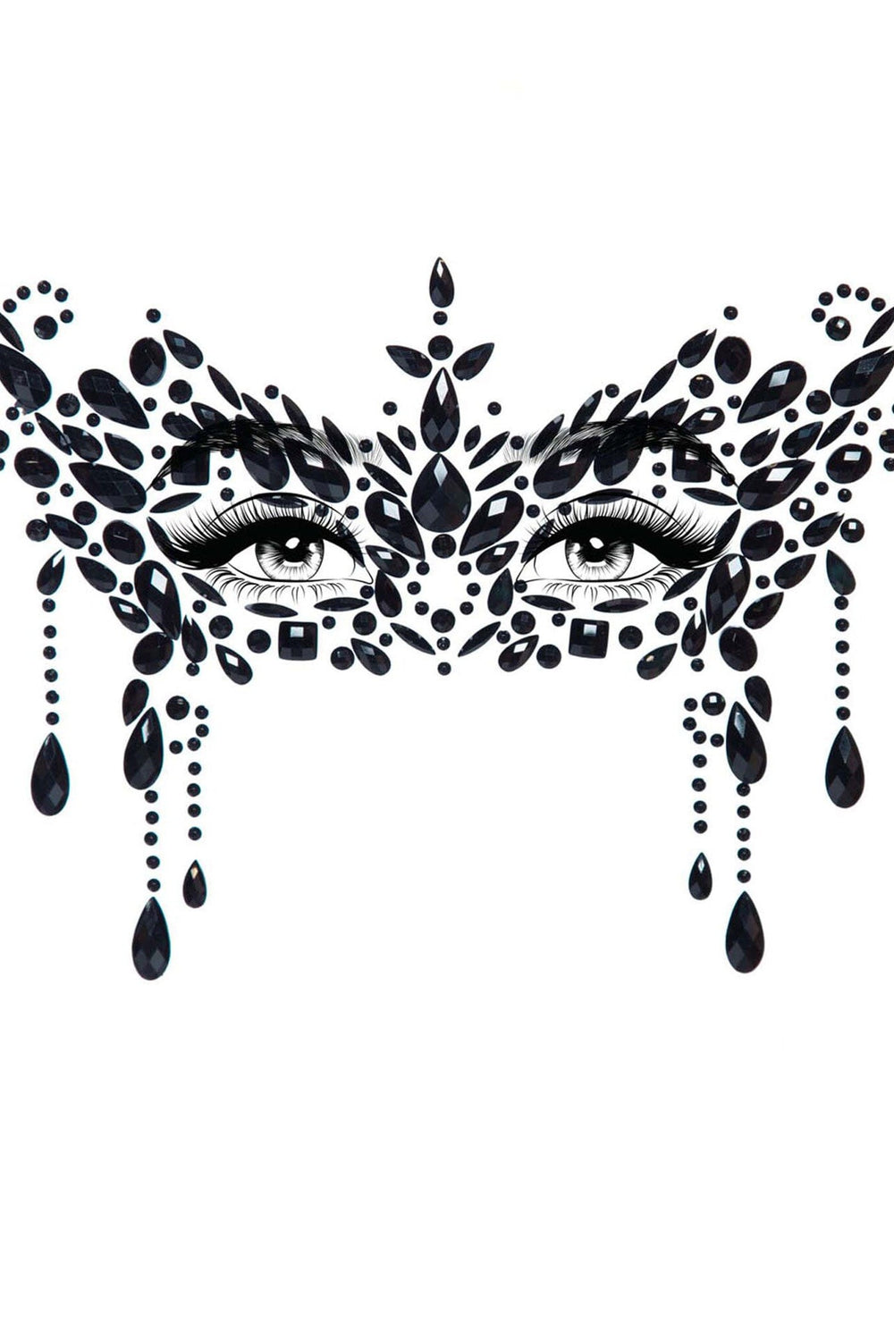 Masquerade Adhesive Face Jewels-Body Jewelry-SEXYSHOES.COM