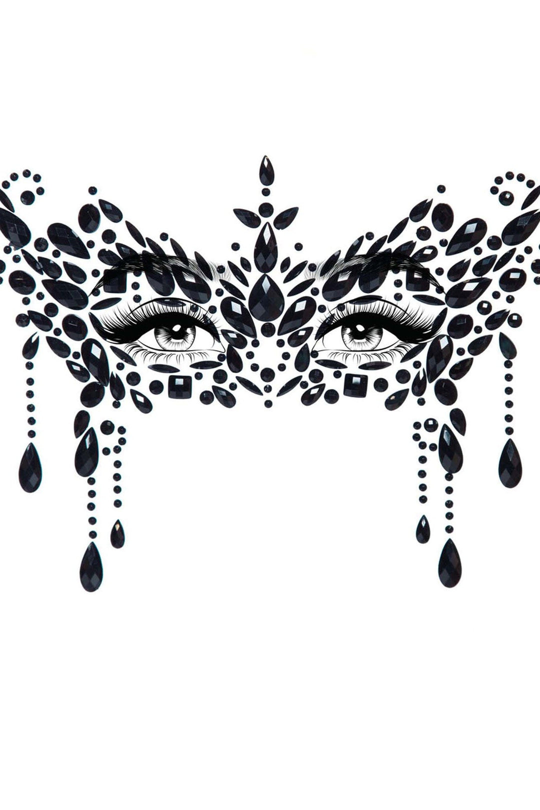 Masquerade Adhesive Face Jewels-Body Jewelry-SEXYSHOES.COM